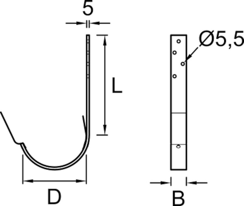 RÄNNKROK MELLAN PLANNJA ALU VIT 80 125 MM