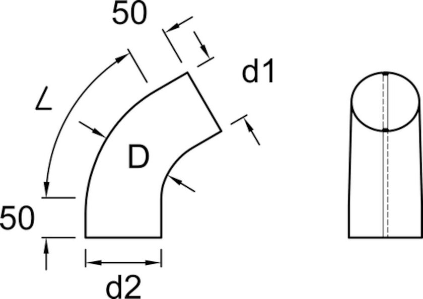 RÖRVINKEL 60 GR PLANNJA SVART 01 110 MM