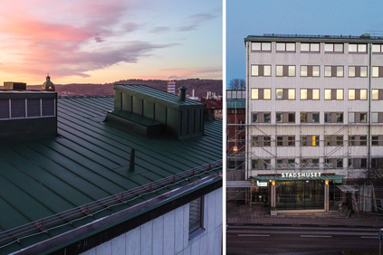 Hållbar och effektfull skivtäckning på stadshuset