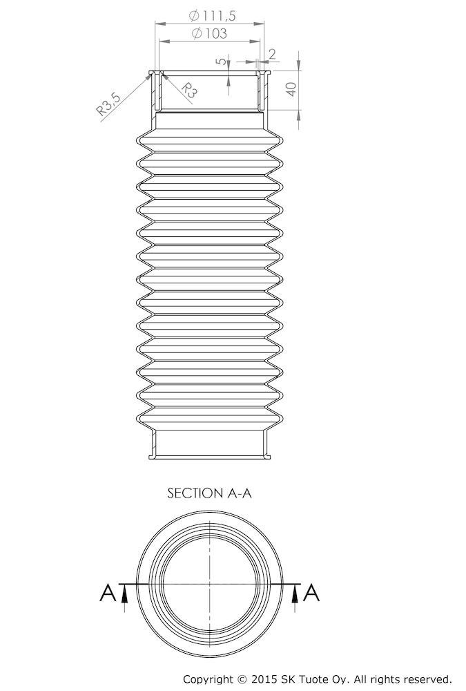 RÖR FLEX VILPE SVART 110 MM