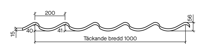 TAKPANNA PLANNJA ROYAL HC SVART 01 1300X1000X0,6MM