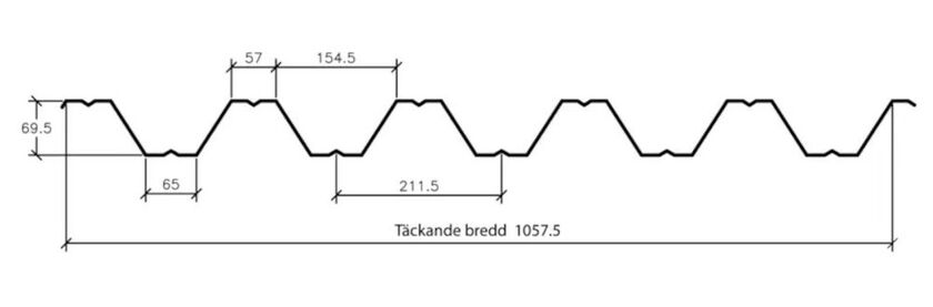 PLÅT TRP T70 PLANNJA POLY SVART 4000X0,8 MM TB1058